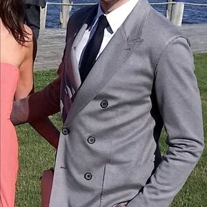 Lanvin Homme Double Breasted Jersey Blazer